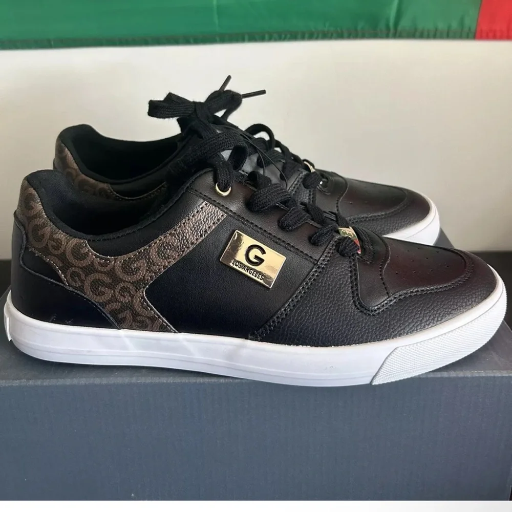 NWT G By Guess Los Angeles Shoes Sneaker Black/Gold/
Brown size: 10M - Picture 3 of 6